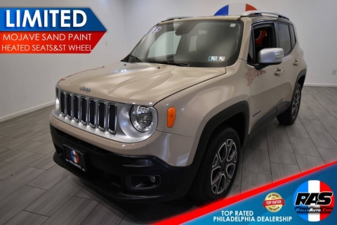 2015 Jeep Renegade Limited 4X4 4dr SUV, Tan, Mileage: 88,100