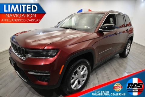 2022 Jeep Grand Cherokee Limited 4x4 4dr SUV (midyear release), Red, Mileage: 75,089