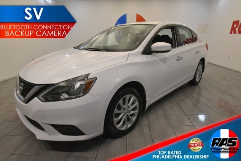 2019 Nissan Sentra SV, White, Mileage: 91,998