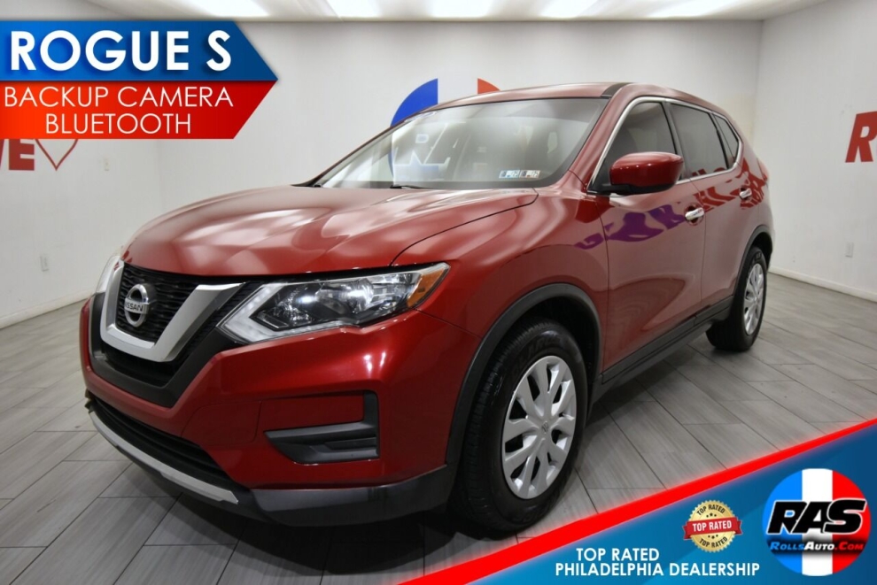 2017 Nissan Rogue S 4dr Crossover, Red, Mileage: 95,892 