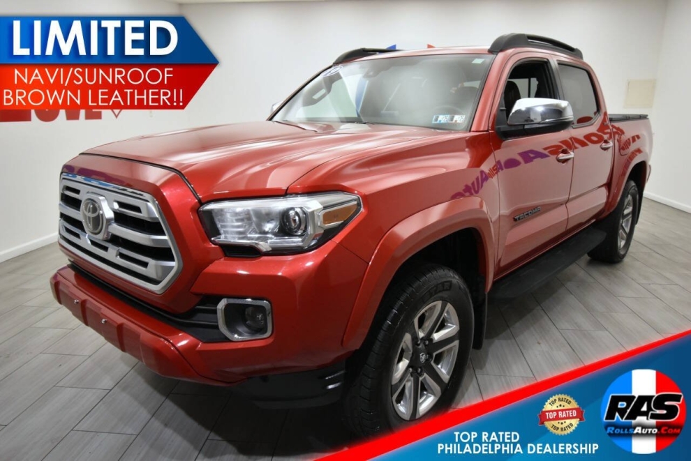 2019 Toyota Tacoma Limited 4x4 4dr Double Cab 5.0 ft SB, Red, Mileage: 105,686 