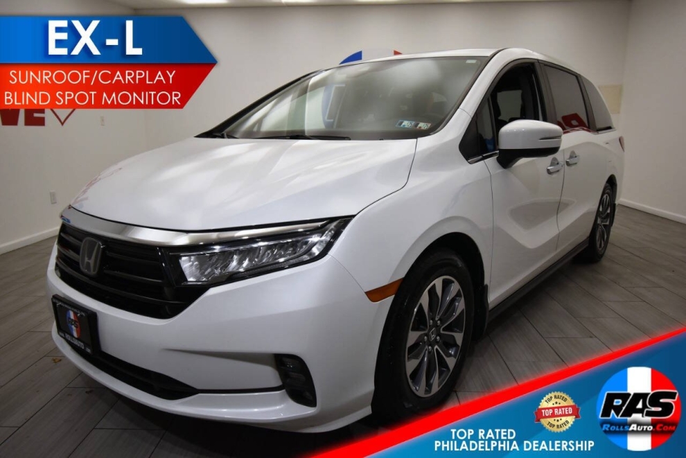 2021 Honda Odyssey EX L 4dr Mini Van, White, Mileage: 75,170 