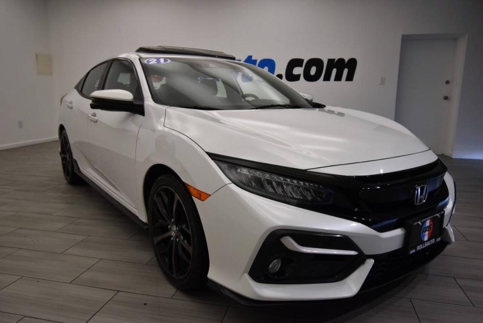 2021 Honda Civic Sport Touring 4dr Hatchback CVT, White, Mileage: 62,219 - photo 6