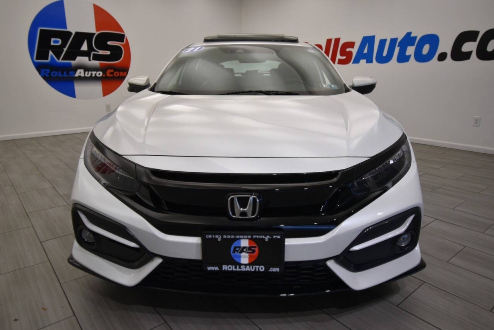 2021 Honda Civic Sport Touring 4dr Hatchback CVT, White, Mileage: 62,219 - photo 7