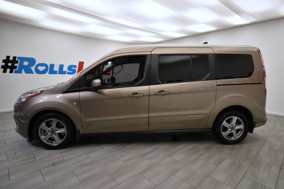 2019 Ford Transit Connect Titanium 4dr LWB Mini Van w/Rear Liftgate, Gold, Mileage: 83,776 - photo 1