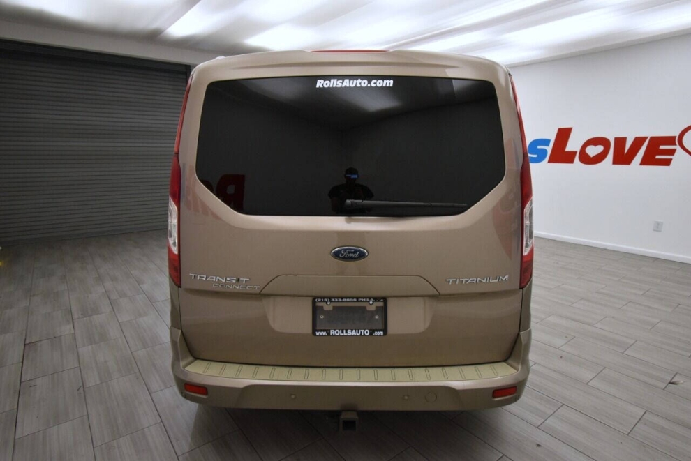 2019 Ford Transit Connect Titanium 4dr LWB Mini Van w/Rear Liftgate, Gold, Mileage: 83,776 - photo 3