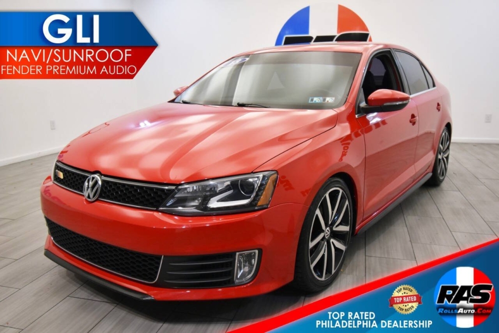 2013 Volkswagen Jetta GLI Autobahn PZEV 4dr Sedan 6A w/ Navigation, Red, Mileage: 132,798 