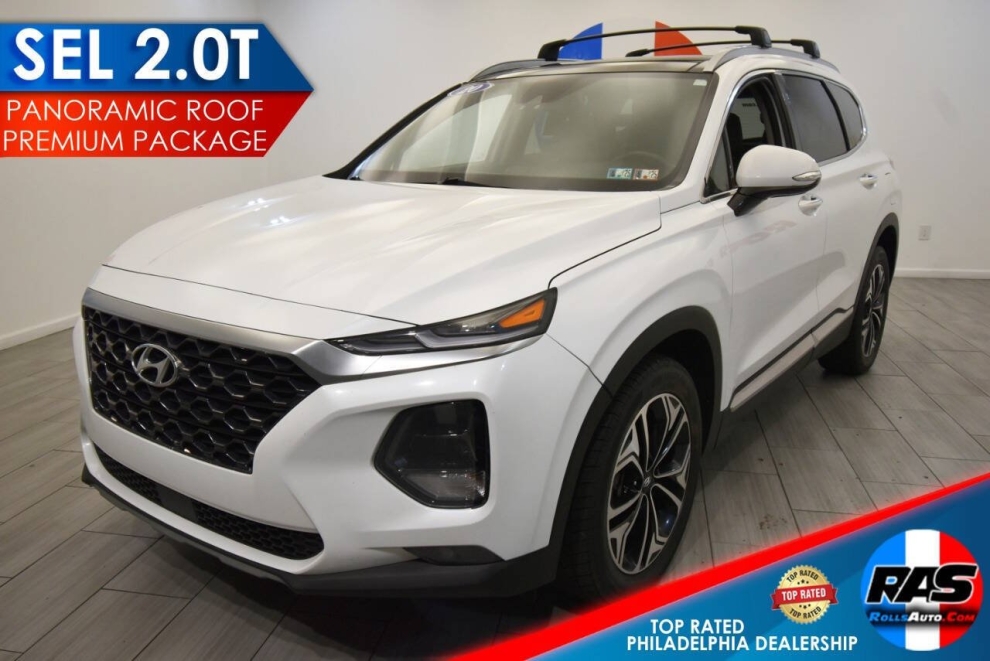 2020 Hyundai Santa Fe SEL 2.0T AWD 4dr Crossover, White, Mileage: 111,391 