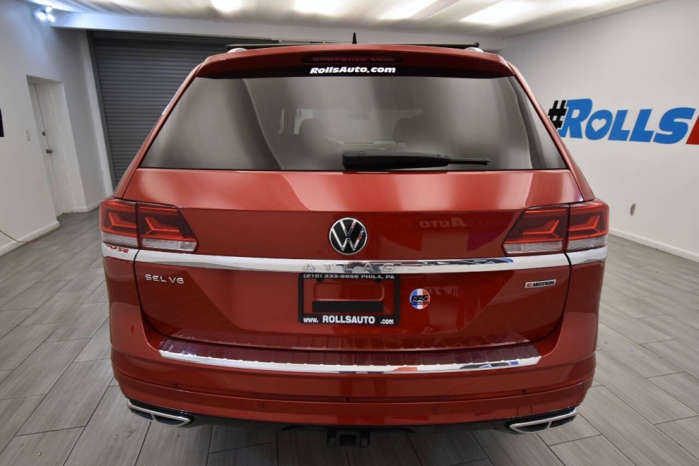 2021 Volkswagen Atlas V6 SEL Premium R Line 4Motion AWD 4dr SUV, Red, Mileage: 68,943 - photo 3