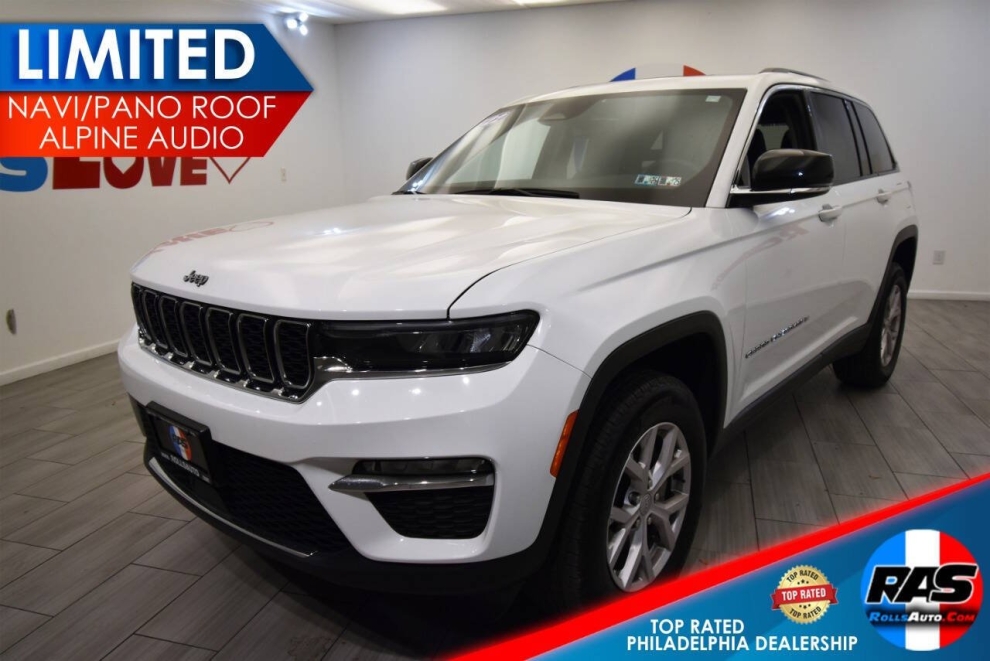 2022 Jeep Grand Cherokee Limited 4x4 4dr SUV (midyear release), White, Mileage: 62,675 