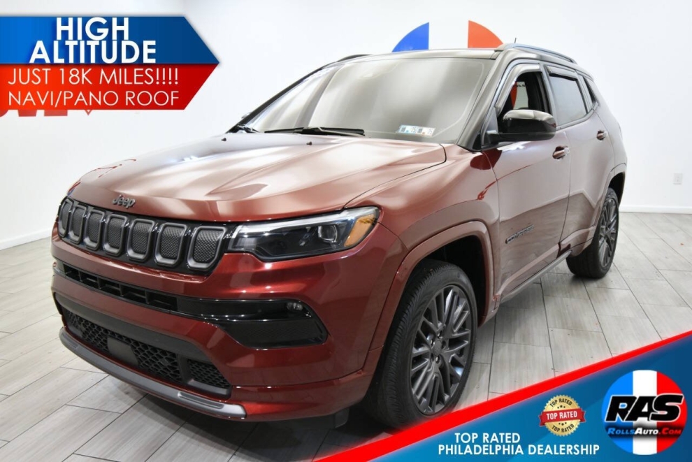 2022 Jeep Compass High Altitude 4x4 4dr SUV, Red, Mileage: 18,539 