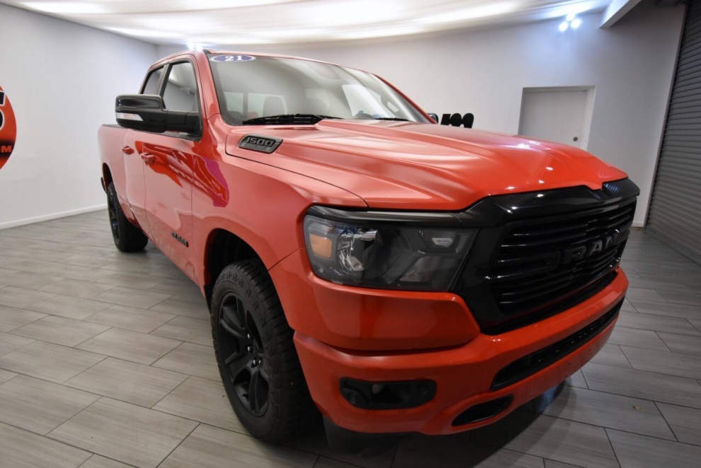 2021 RAM 1500 Big Horn 4x4 4dr Quad Cab 6.4 ft. SB Pickup, Red, Mileage: 67,778 - photo 6