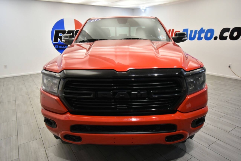 2021 RAM 1500 Big Horn 4x4 4dr Quad Cab 6.4 ft. SB Pickup, Red, Mileage: 67,778 - photo 7