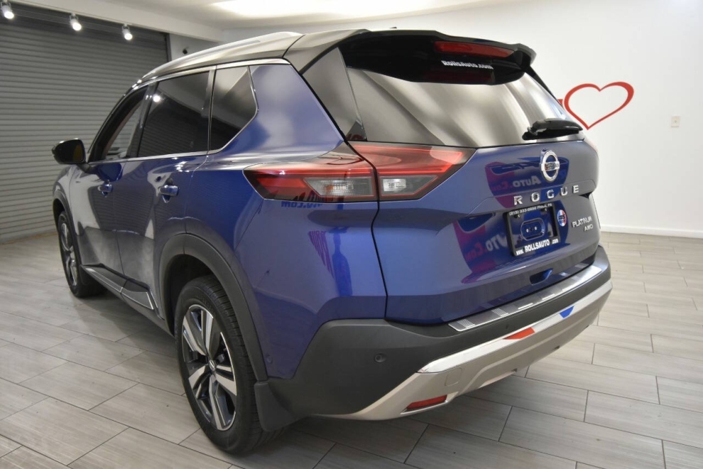 2021 Nissan Rogue Platinum AWD 4dr Crossover, Blue, Mileage: 92,995 - photo 2