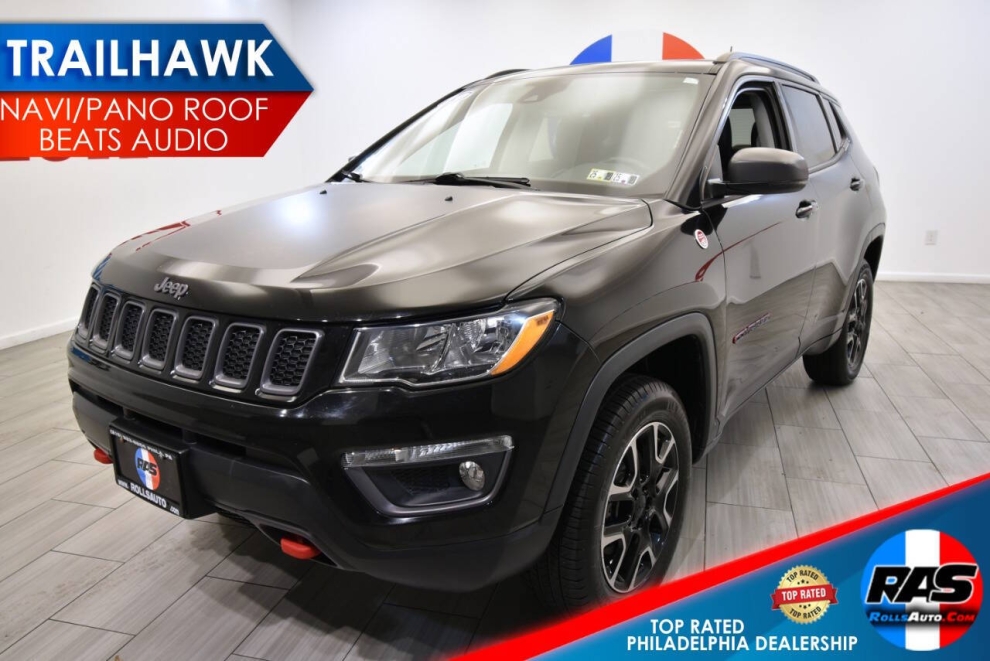 2019 Jeep Compass Trailhawk 4x4 4dr SUV, Black, Mileage: 75,167 