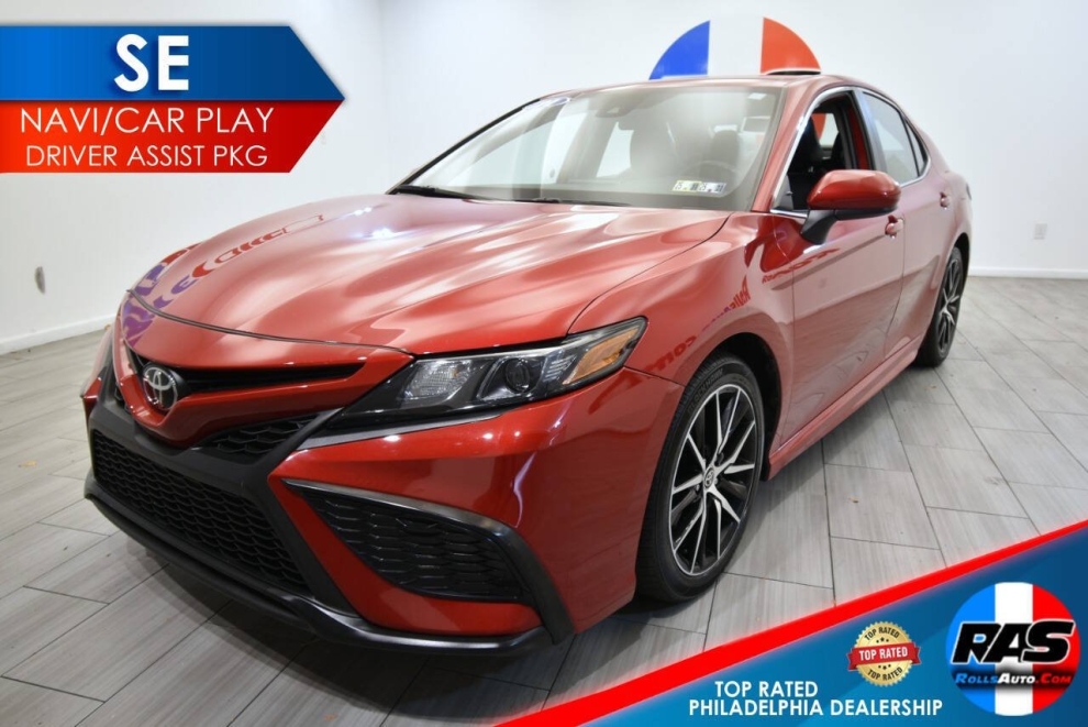 2021 Toyota Camry SE 4dr Sedan, Red, Mileage: 91,143 