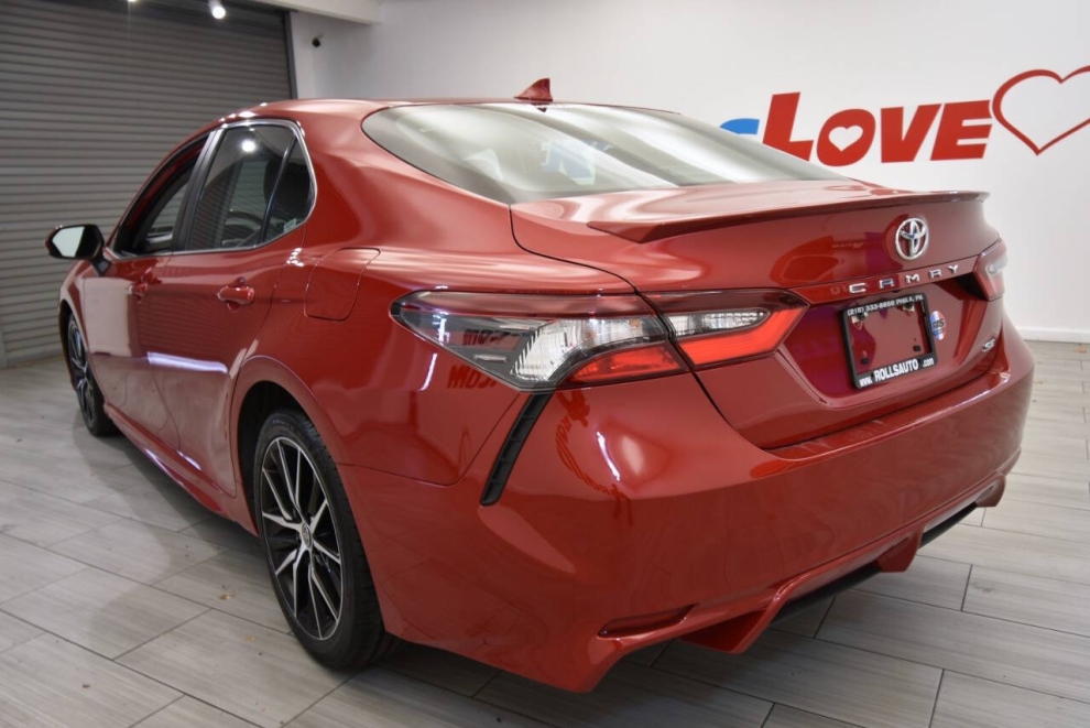 2021 Toyota Camry SE 4dr Sedan, Red, Mileage: 91,143 - photo 2