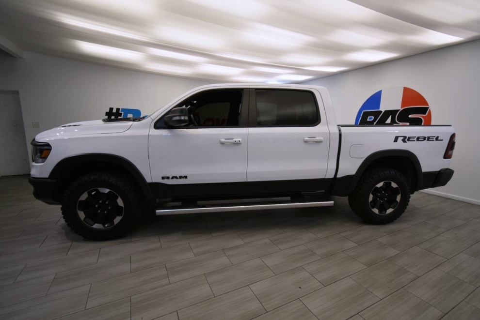 2021 RAM 1500 Rebel 4x4 4dr Crew Cab 5.6 ft. SB Pickup, White, Mileage: 73,770 - photo 1