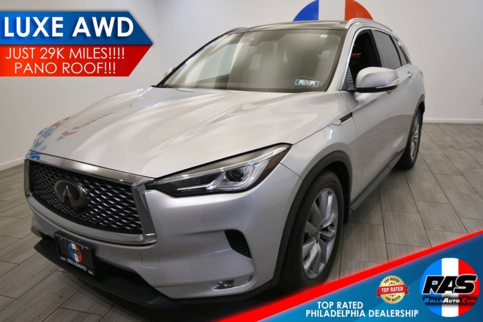 2021 Infiniti QX50 Luxe AWD 4dr Crossover, Silver, Mileage: 29,355 