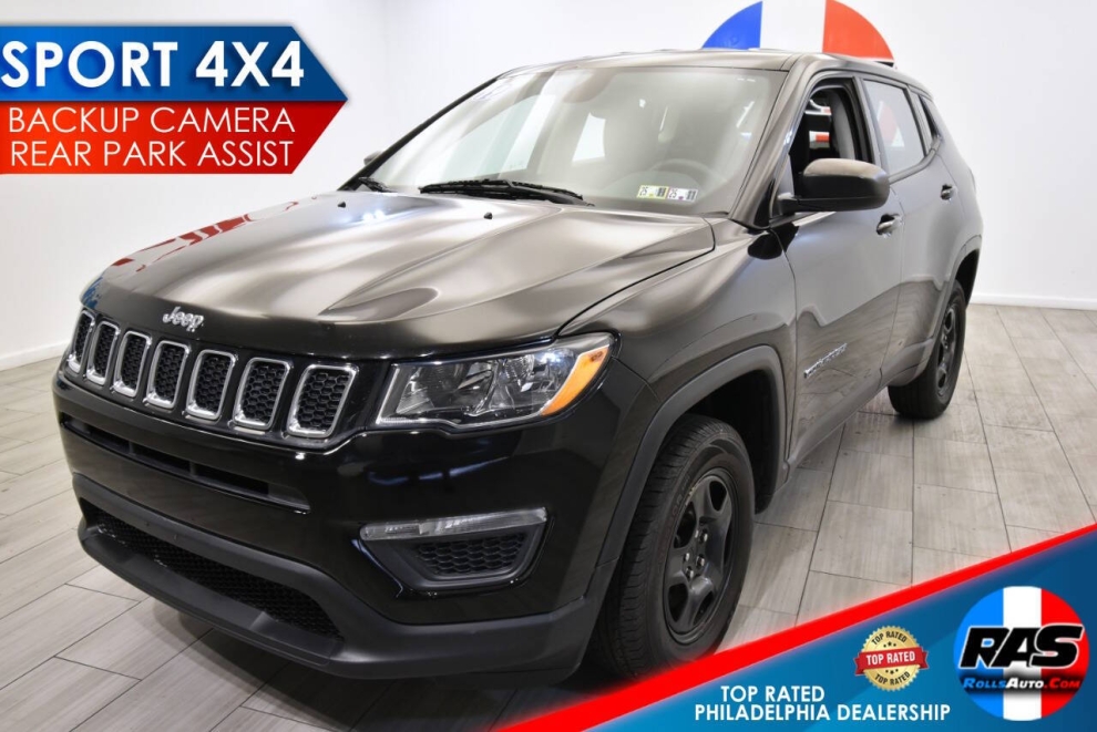 2019 Jeep Compass Sport 4x4 4dr SUV, Black, Mileage: 82,034 