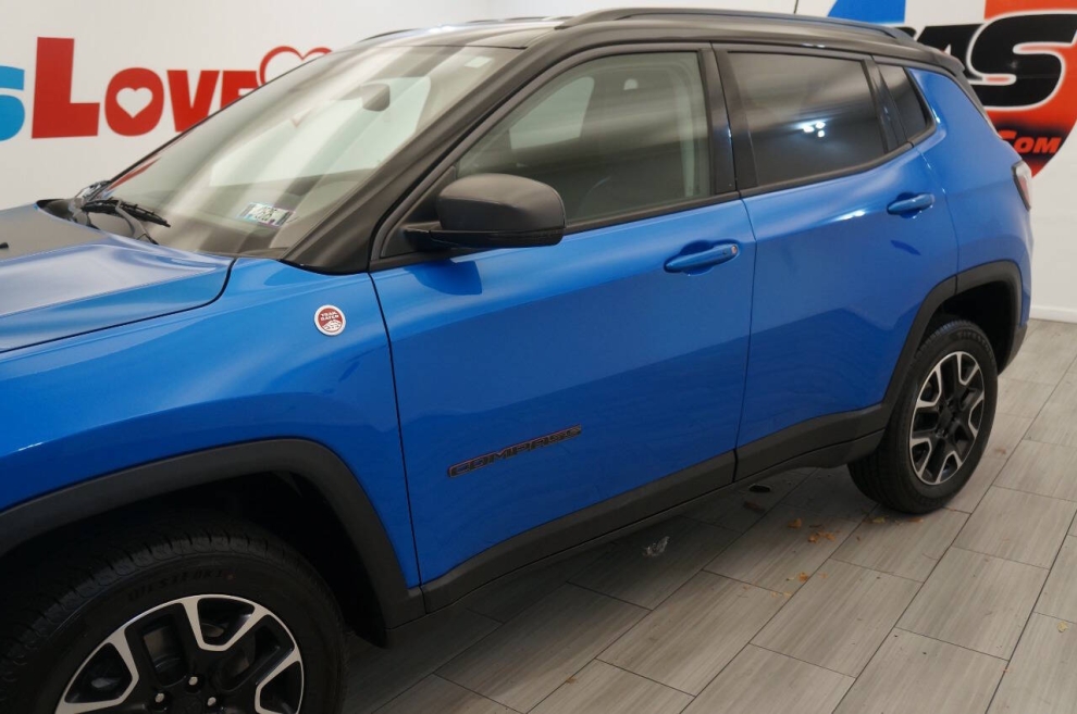 2021 Jeep Compass Trailhawk 4x4 4dr SUV, Blue, Mileage: 61,168 - photo 1