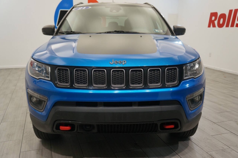 2021 Jeep Compass Trailhawk 4x4 4dr SUV, Blue, Mileage: 61,168 - photo 9