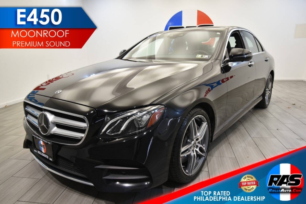 2019 Mercedes-Benz E-Class E 450 4MATIC AWD 4dr Sedan, Black, Mileage: 63,044 