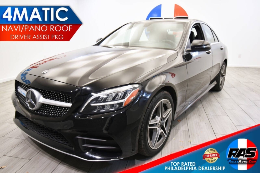 2020 Mercedes-Benz C-Class C 300 4MATIC AWD 4dr Sedan, Black, Mileage: 59,679 