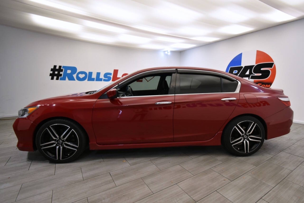 2017 Honda Accord Sport 4dr Sedan CVT, Red, Mileage: 89,242 - photo 1