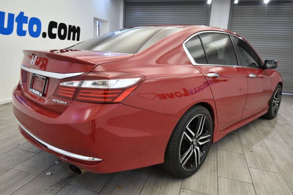 2017 Honda Accord Sport 4dr Sedan CVT, Red, Mileage: 89,242 - photo 4