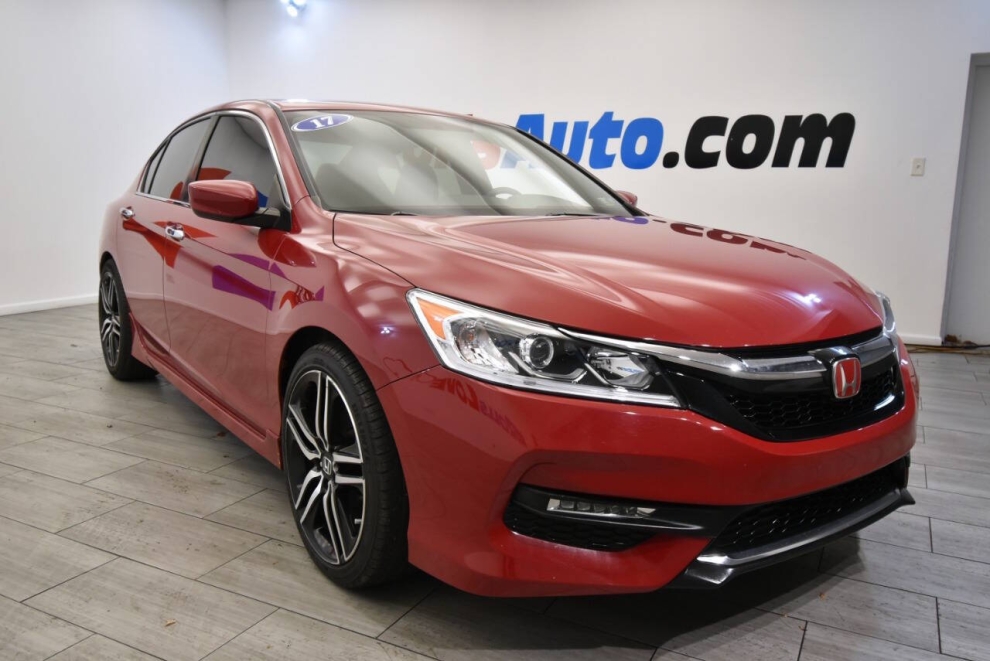 2017 Honda Accord Sport 4dr Sedan CVT, Red, Mileage: 89,242 - photo 6