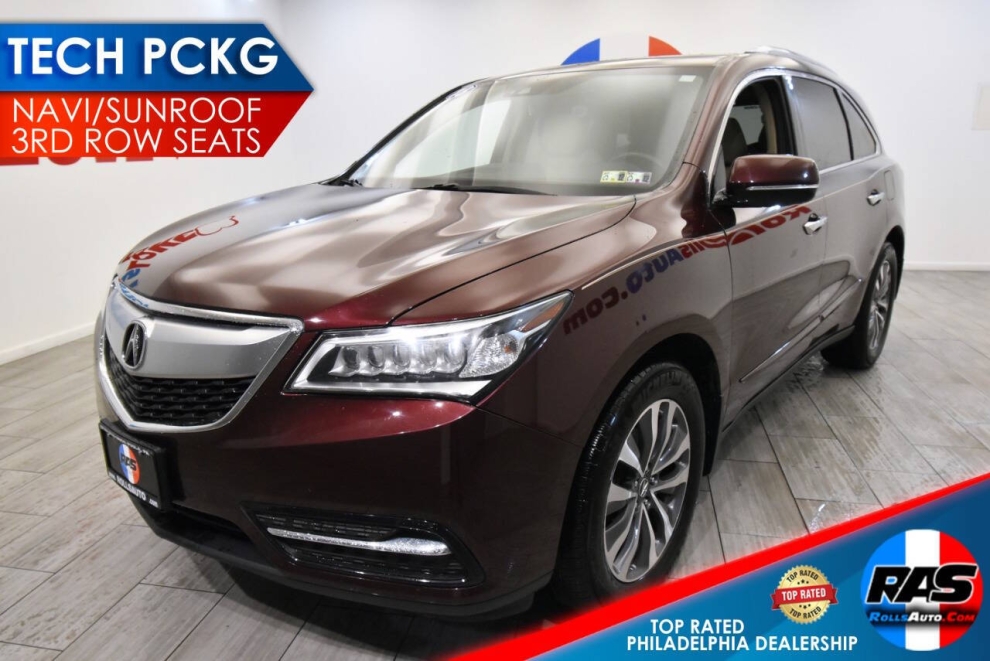 2016 Acura MDX SH AWD w/Tech 4dr SUV w/Technology Package, Burgundy, Mileage: 99,633 