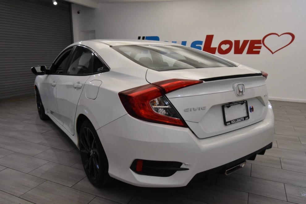 2019 Honda Civic Sport 4dr Sedan CVT, White, Mileage: 69,864 - photo 2