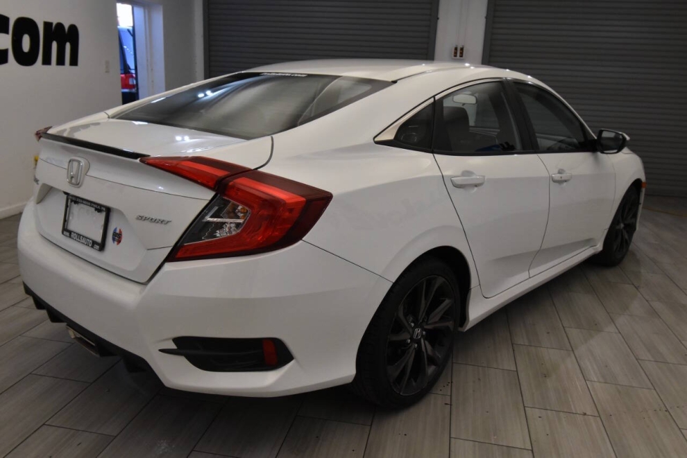 2019 Honda Civic Sport 4dr Sedan CVT, White, Mileage: 69,864 - photo 4