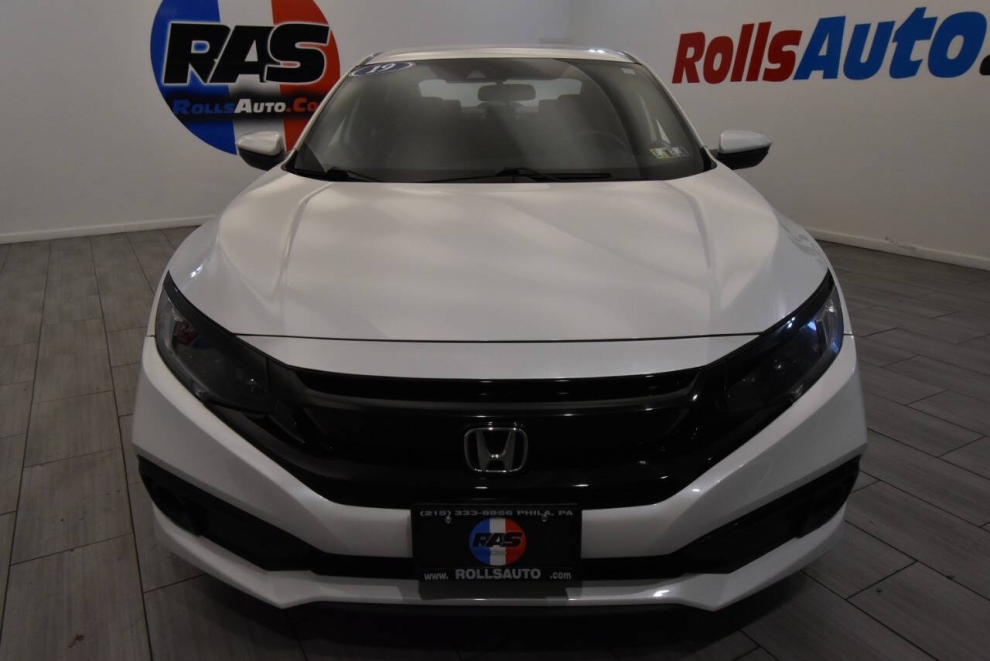 2019 Honda Civic Sport 4dr Sedan CVT, White, Mileage: 69,864 - photo 7