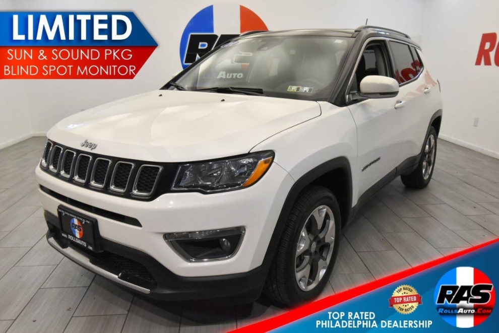 2021 Jeep Compass Limited 4x4 4dr SUV, White, Mileage: 46,331 