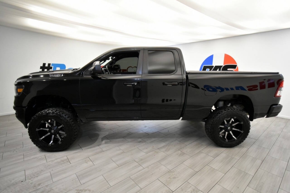 2019 RAM 1500 Big Horn 4x4 4dr Quad Cab 6.4 ft. SB Pickup, Black, Mileage: 77,564 - photo 1