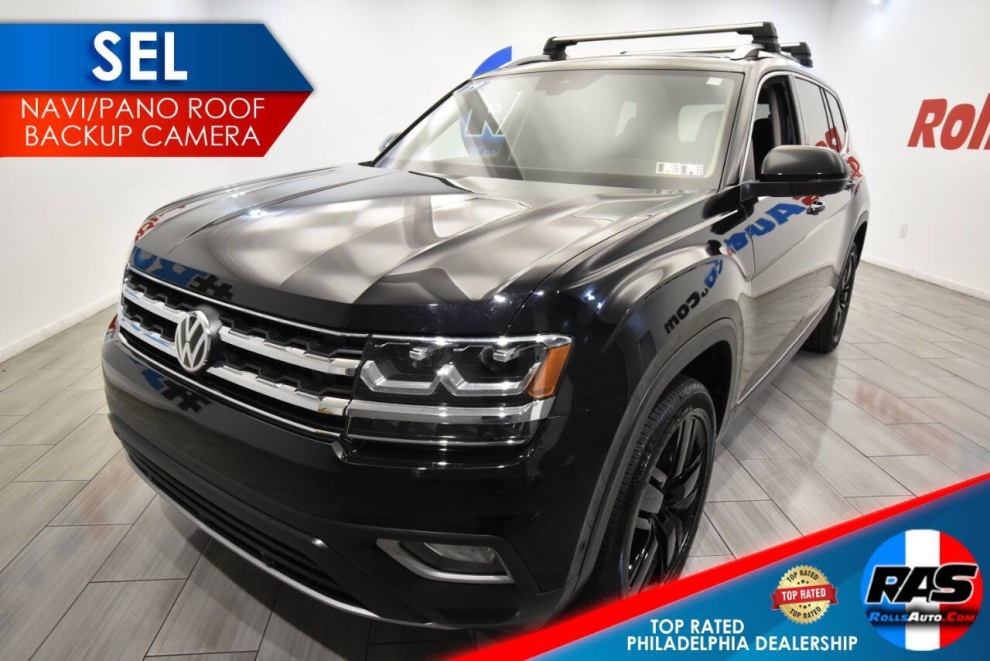 2019 Volkswagen Atlas V6 SEL Premium 4Motion AWD 4dr SUV, Black, Mileage: 66,256 