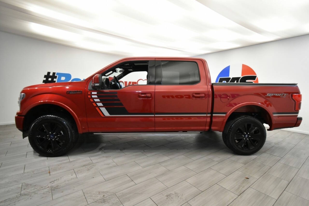 2020 Ford F-150 Lariat 4x4 SuoerCrew, Red, Mileage: 73,784 - photo 1