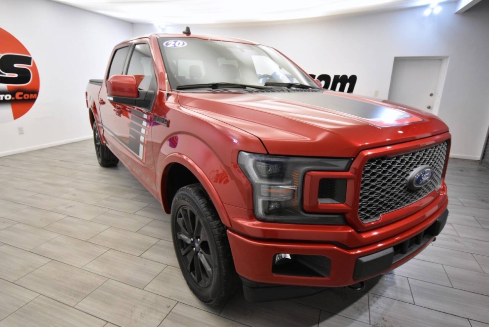 2020 Ford F-150 Lariat 4x4 SuoerCrew, Red, Mileage: 73,784 - photo 6