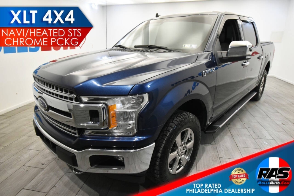 2020 Ford F-150 XLT 4x4 SuperCrew, Blue, Mileage: 87,626 