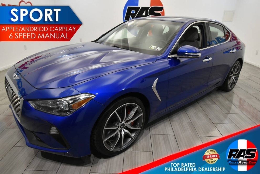 2020 Genesis G70 2.0T Sport 4dr Sedan, Blue, Mileage: 72,209 