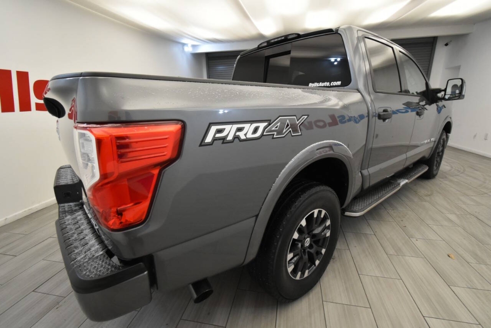 2019 Nissan Titan Pro-4X Crew Cab 4x4, Gray, Mileage: 104,308 - photo 4