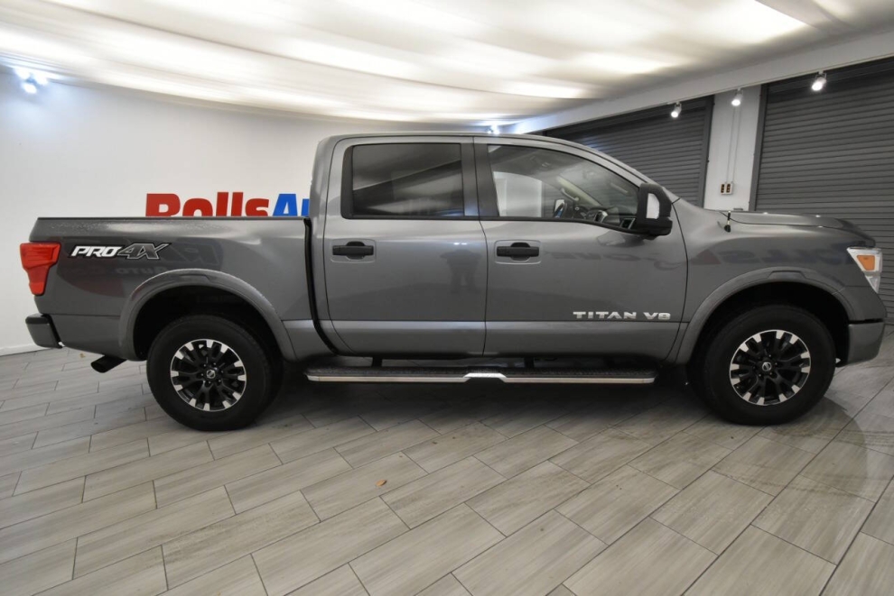 2019 Nissan Titan Pro-4X Crew Cab 4x4, Gray, Mileage: 104,308 - photo 5