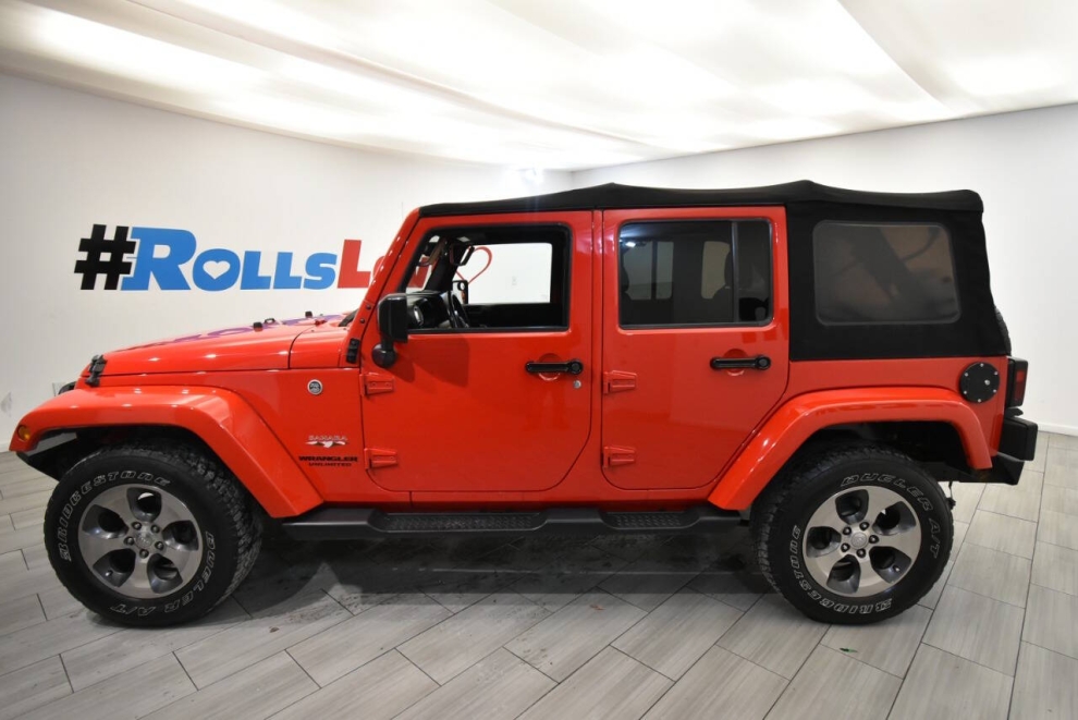 2017 Jeep Wrangler Unlimited Unlimited Sahara, Red, Mileage: 96,454 - photo 1