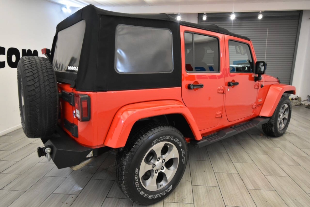 2017 Jeep Wrangler Unlimited Unlimited Sahara, Red, Mileage: 96,454 - photo 4