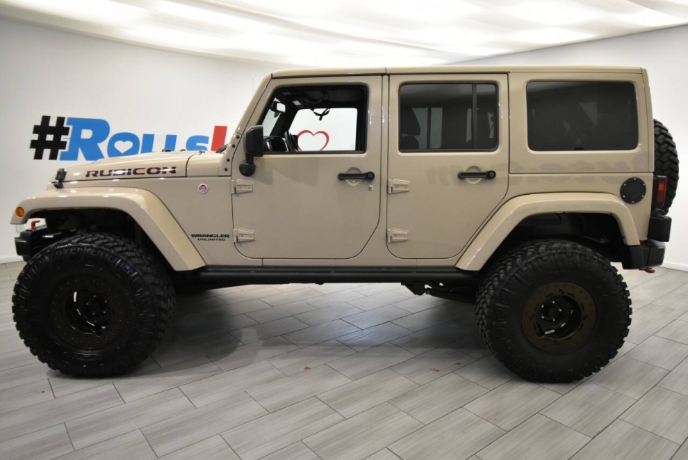 2016 Jeep Wrangler Unlimited Rubicon, Tan, Mileage: 42,897 - photo 1