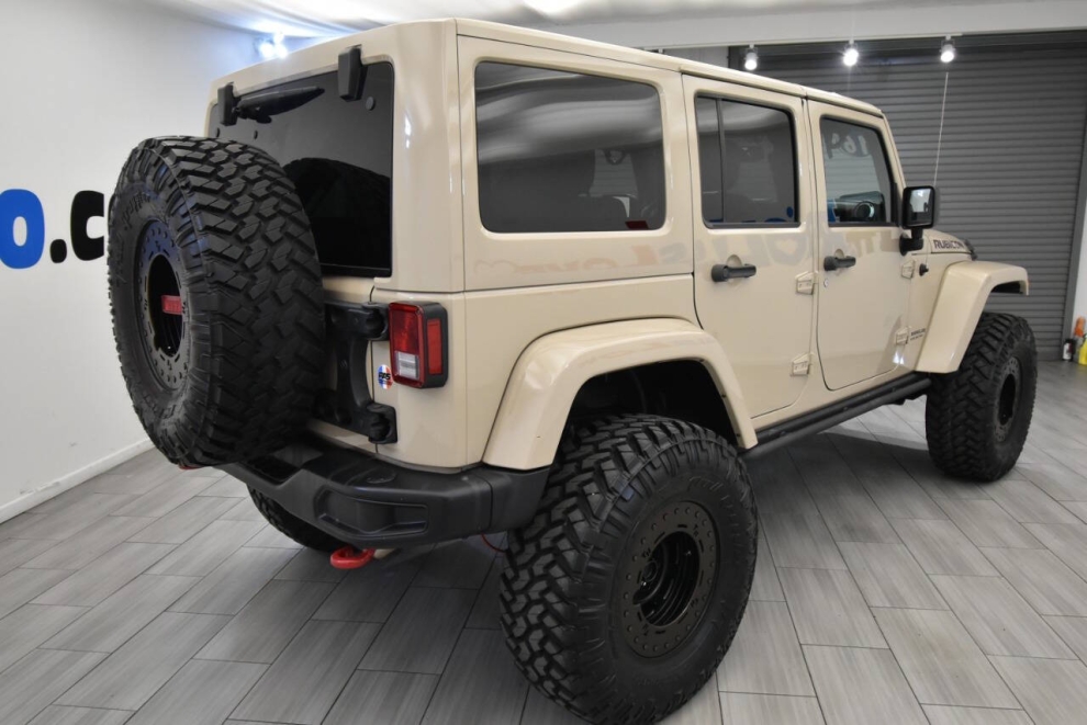 2016 Jeep Wrangler Unlimited Rubicon, Tan, Mileage: 42,897 - photo 4