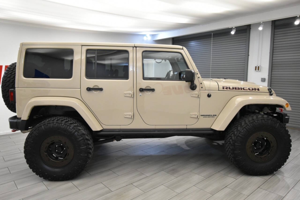 2016 Jeep Wrangler Unlimited Rubicon, Tan, Mileage: 42,897 - photo 5