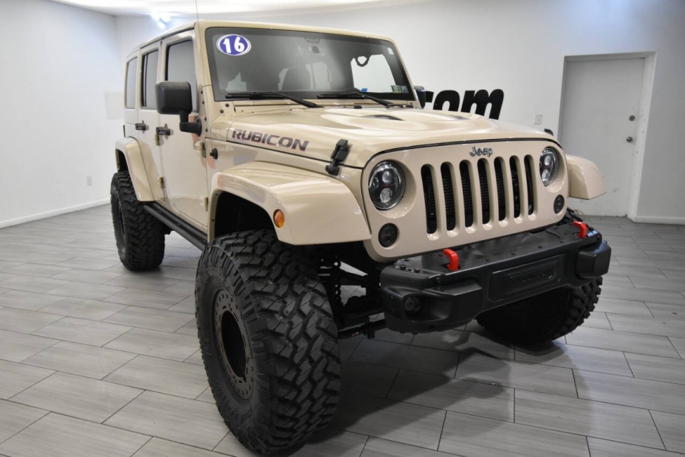 2016 Jeep Wrangler Unlimited Rubicon, Tan, Mileage: 42,897 - photo 6